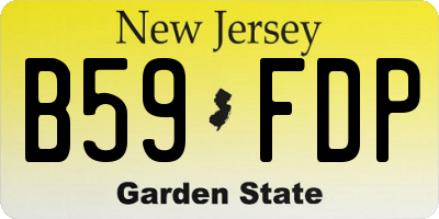 NJ license plate B59FDP