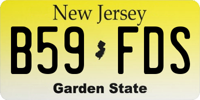 NJ license plate B59FDS