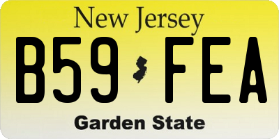 NJ license plate B59FEA