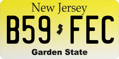NJ license plate B59FEC