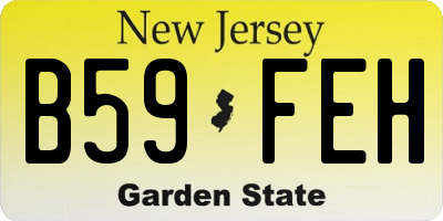 NJ license plate B59FEH
