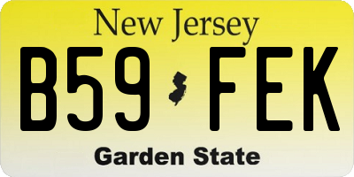 NJ license plate B59FEK