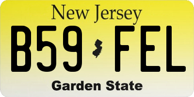 NJ license plate B59FEL