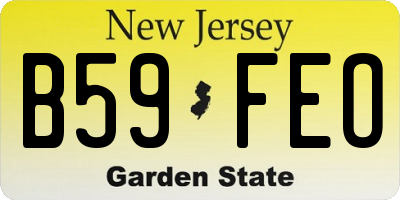 NJ license plate B59FEO