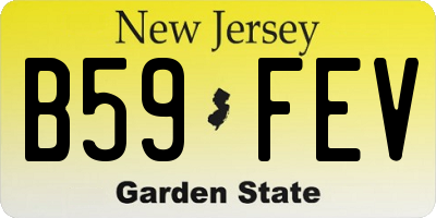NJ license plate B59FEV