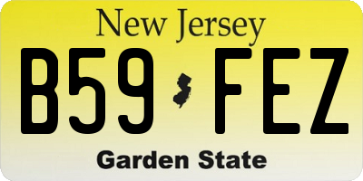 NJ license plate B59FEZ