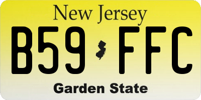 NJ license plate B59FFC