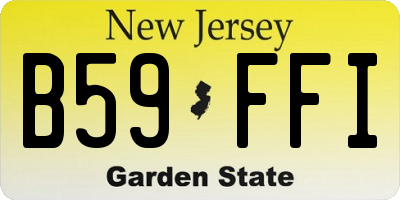 NJ license plate B59FFI