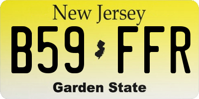 NJ license plate B59FFR