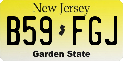 NJ license plate B59FGJ