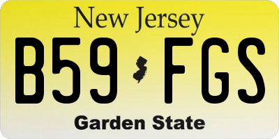 NJ license plate B59FGS