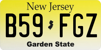 NJ license plate B59FGZ