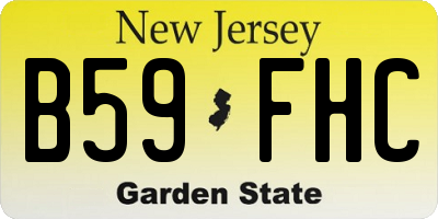 NJ license plate B59FHC