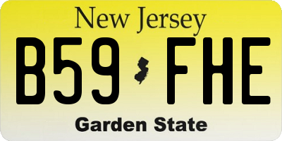 NJ license plate B59FHE