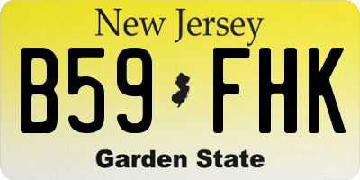 NJ license plate B59FHK