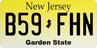NJ license plate B59FHN