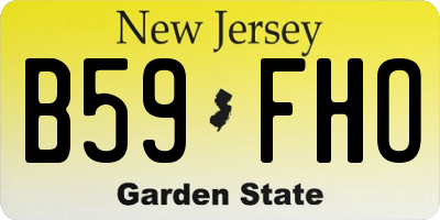 NJ license plate B59FHO