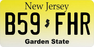 NJ license plate B59FHR