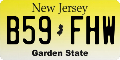 NJ license plate B59FHW