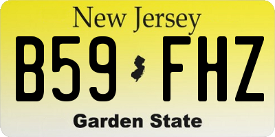 NJ license plate B59FHZ