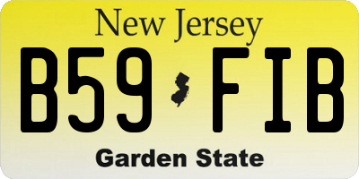 NJ license plate B59FIB