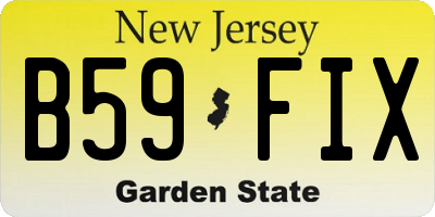 NJ license plate B59FIX