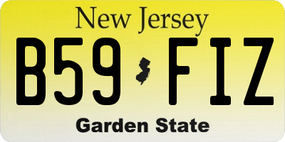 NJ license plate B59FIZ