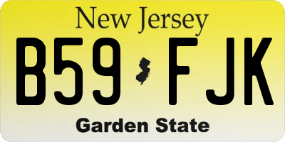 NJ license plate B59FJK