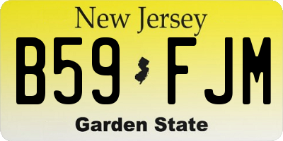 NJ license plate B59FJM