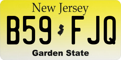 NJ license plate B59FJQ