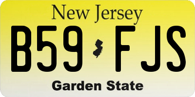 NJ license plate B59FJS