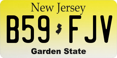 NJ license plate B59FJV