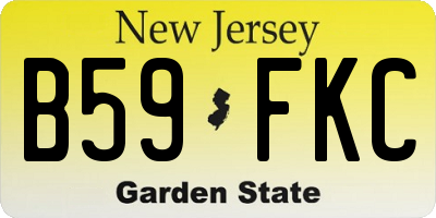 NJ license plate B59FKC