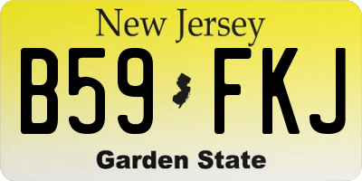 NJ license plate B59FKJ