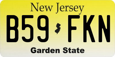 NJ license plate B59FKN