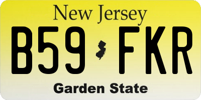 NJ license plate B59FKR