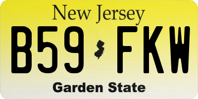 NJ license plate B59FKW