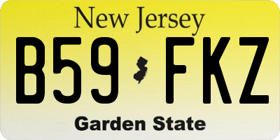 NJ license plate B59FKZ