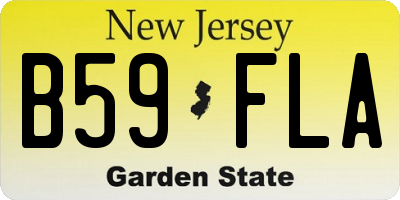NJ license plate B59FLA