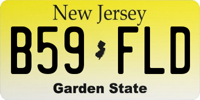 NJ license plate B59FLD
