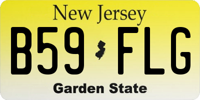 NJ license plate B59FLG