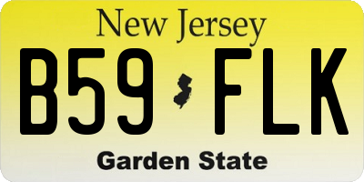 NJ license plate B59FLK