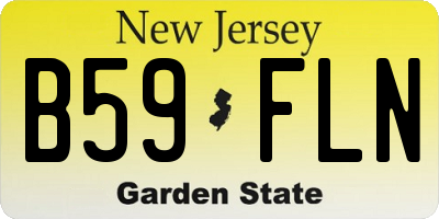 NJ license plate B59FLN