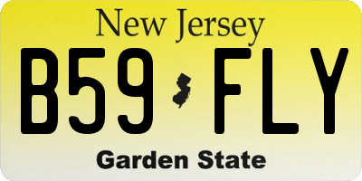 NJ license plate B59FLY