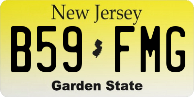 NJ license plate B59FMG