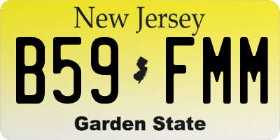 NJ license plate B59FMM