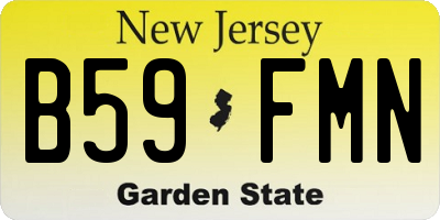NJ license plate B59FMN