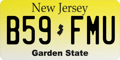 NJ license plate B59FMU