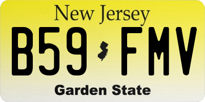 NJ license plate B59FMV