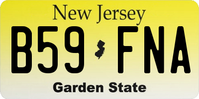 NJ license plate B59FNA
